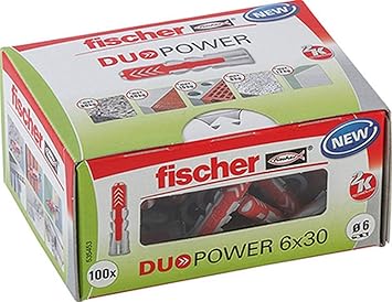 Fischer 104460101 Taco Duopower 6x30 diy/Caja 100 Ud: Amazon.es: Bricolaje y herramientas
