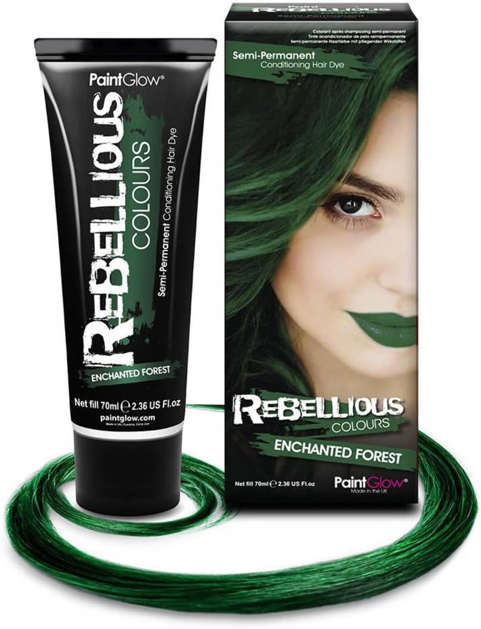 PaintGlow Rebellious Colours Vegan Semi Permanent Hair Dye Enchanted Forest
