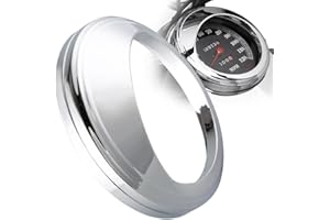 KiWAV 5 inch Speedometer Gauge Tank Mounted Cover Trim Ring Bezel Aluminum Chrome compatible for Harley-Davidson