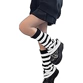 Sexybody Women Leg Warmers Y2K Kawaii Spider Print Goth Harajuku Lolita Stylish Cute Japanese Halloween Socks for Girls