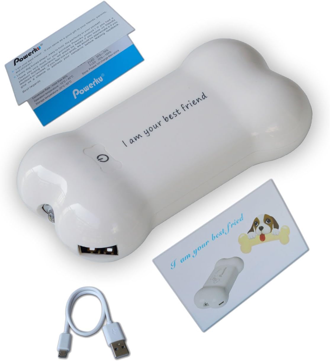 Dog Bones Portable Charger 5200mAh Power Bank 5200mAh External Battery 2.1A Output Power Bank With LED For Iphone6 6s Plus Samsung or Smartphone Tablets