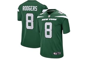 Nike Aaron Rodgers New York Jets NFL Kids Youth 8-20 Gotham Green Home On-Field Game Day Jersey