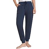 Pintage Women's Petite Joggers Fleece Sweatpants with Pockets
