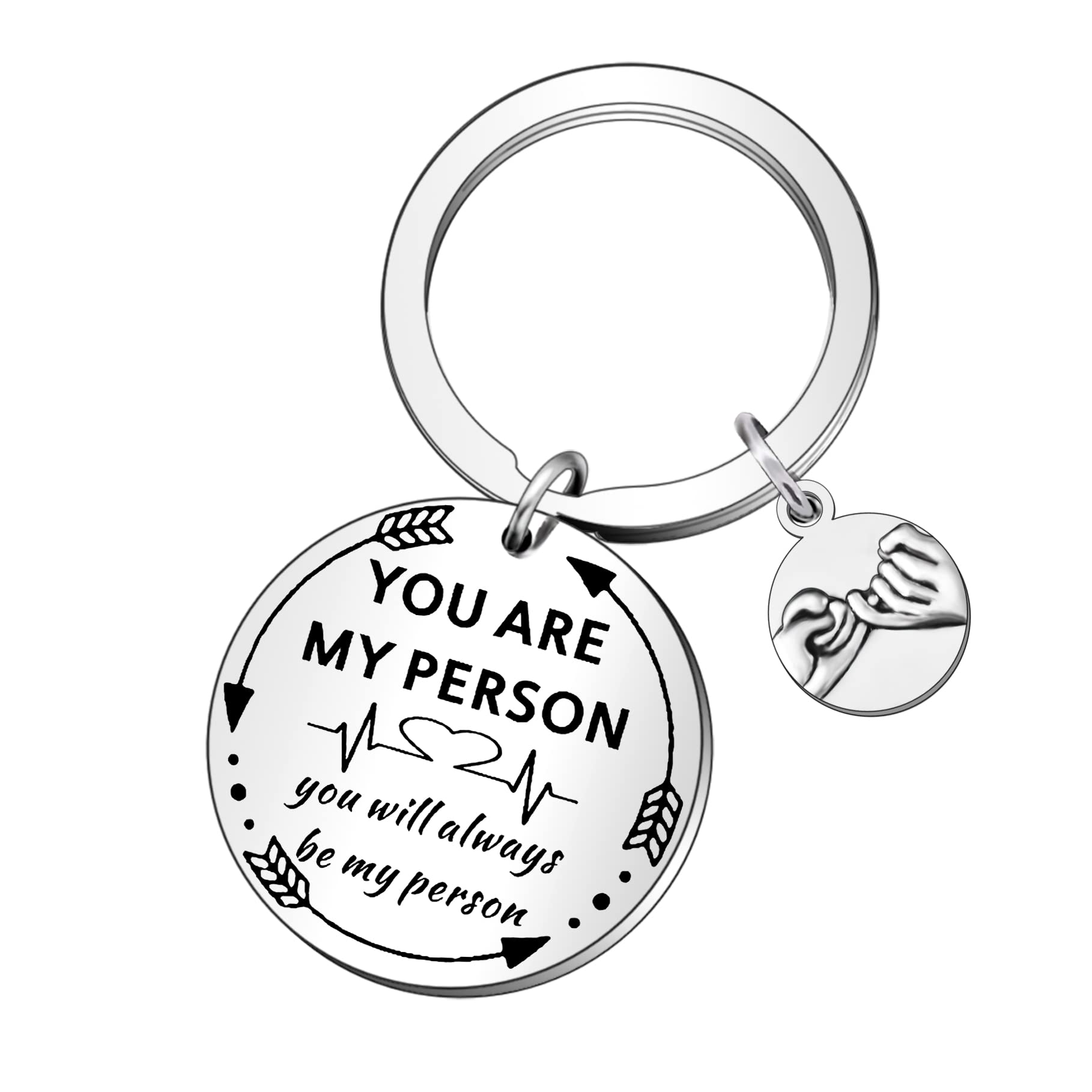 QMVMV You are My Person Gifts Bff Women Teens Girls Best Friends Keyring Birthday Valentines KeyChain
