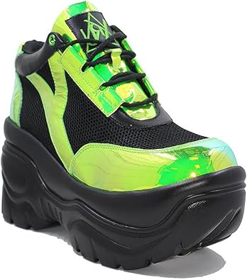 green platform boots