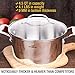 HOMI CHEF Mirror Polished NICKEL FREE Stainless Steel 4.5 Quart Stock Pot with Glass Lid (No Toxic Non Stick Coating, 9.5 Inch)