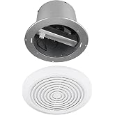 V2262-50 7 Inch Bathroom Exhaust Fan, 50 CFM, 1.0 Sones, 7" Ceiling Exhaust Fan, for 8 Inch Diameter Rough-in Opening, Ideal Ventilation for Bathroom, Laundry Room, Mobile Home, Kitchen &amp; Garage