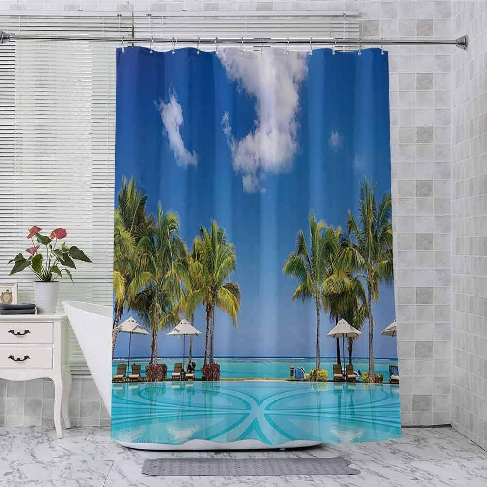 Aishare Store - Cortinas de ducha para baño, playa tropical en Mauricio