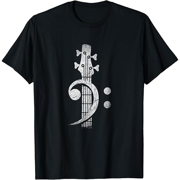 Amazon.com: Music Graphic Art Design Shirt, silver Treble Clef T
