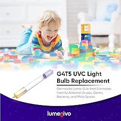 lumenivo G4T5 UVC Light Bulb Replacement 4 Watts