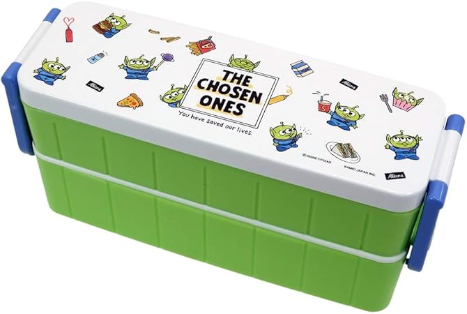 Amazon Co Jp トイストーリー エイリアン お弁当箱 箸付き スリムタイト 2段 ランチボックス ss ディズニー ホーム キッチン