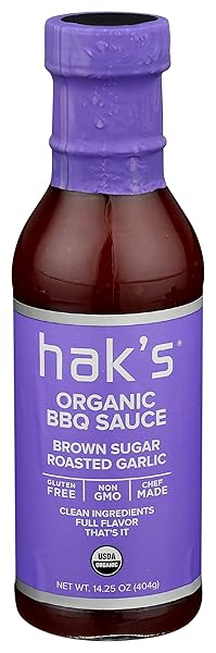 HAKS ORGANIC BROWN SUGAR ROASTED GARLIC BBQ SAUCE,...