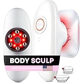 Vibezy 3-in-1 Body Sculpting Machine – Thermoslim Cellulite Massager with Cupping & Red Light Therapy for Belly, Skin, Back, Waist, Legs & Arm Tightening Device