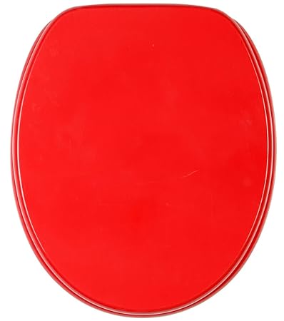 Sanilo WC Sitz mit Absenkautomatik Rot | hochwertige Oberfläche | einfache Montage | stabile Scharniere A174443