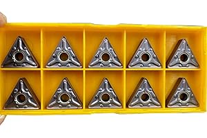 LAHDYFHOE GBJ 10pcs TNMG 332-MA TNMG160408 -MA Bronze Carbide Turning Inserts Lathe Carbide Inserts Cutting Tools for Machining Steel Parts/Stainless Steel (TNMG332-MA VP)