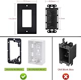 Misuyue Brush Wall Plate 2 Pack Black Cable Management Cover for Outlets view 2