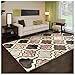 Superior Indoor Large Area Rug, Jute Backed, Perfect for Living/ Dining Room, Bedroom, Office, Kitchen, Entryway, Modern Geometric Trellis Floor Decor, Viking Collection, 8' x 10', Ivory