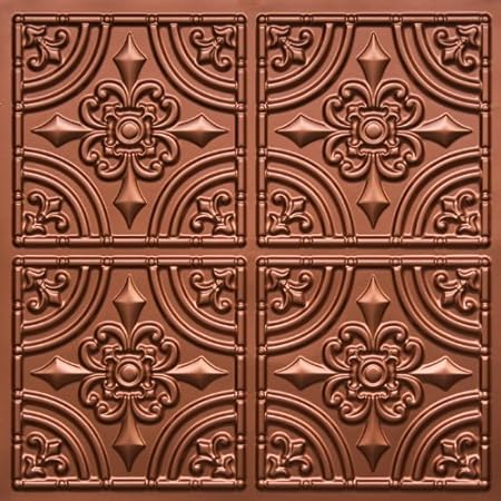 Wrought Iron Faux Tin Ceiling Tile 2 X 2 Antique Copper