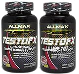 ALLMAX TESTOFX, 5-Stage Male Testosterone Amplifier, 90 Capsules (2 Bottles), 60 Day Supply