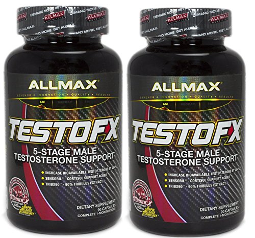 ALLMAX TESTOFX, 5-Stage Male Testosterone Amplifier, 90 Capsules (2 Bottles), 60 Day Supply