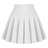 Dressever Women's Pleated Skirts Mini Skater Basic