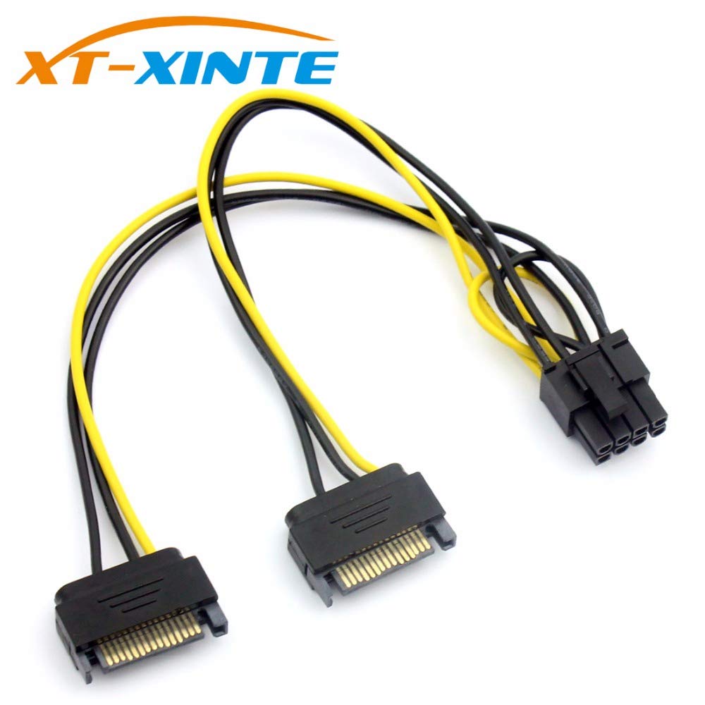 Cable Length 20cm Computer Cables 20CM Dual SATA Power Cable 15P to 8P