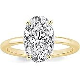 RURULUYA 1.5CT/3.5CT/5.5CT/8CT Elongated Oval Cut Engagement Rings for Women,Simulated Diamond Promise Ring,925 Sterling Silver 18K Yellow Gold Plated Ring
