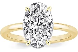 RURULUYA 1.5CT/3.5CT/5.5CT Elongated Oval Cut Engagement Rings for Women,Simulated Diamond Promise Ring,925 Sterling Silver 18K Yellow Gold Plated Ring