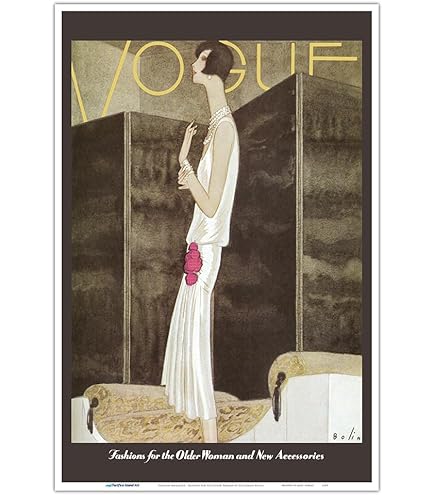 Amazon.com: Fine Art Canvas Vintage Vogue Magazine Cover 1921