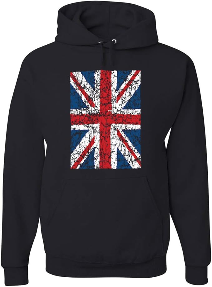 Union Jack Hoodie United Kingdom Distressed British Flag Sweatshirt