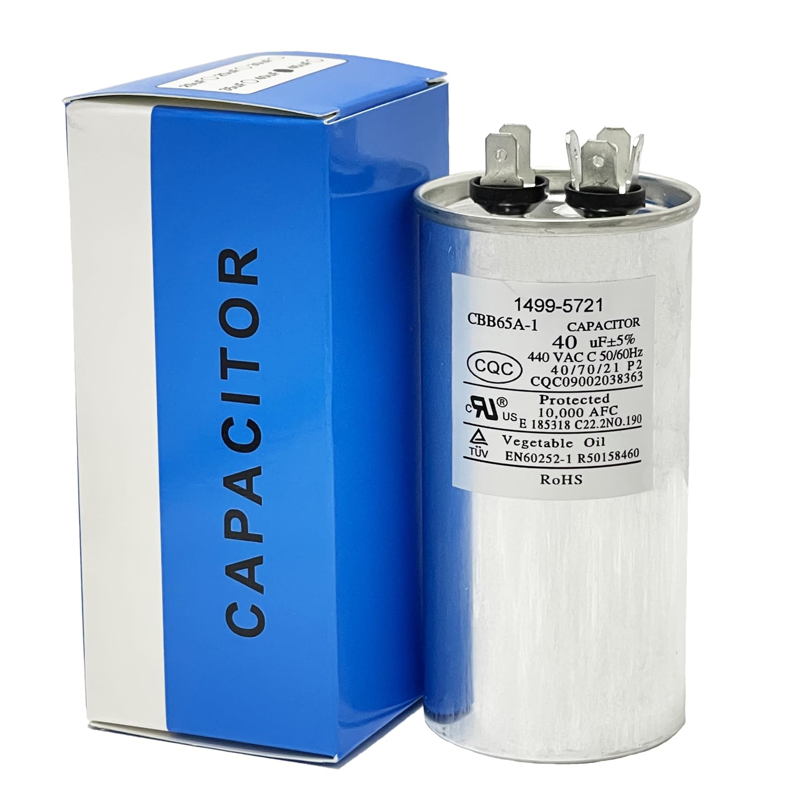 Photo 1 of 1499-5721 Run Capacitor for Air Conditioners CBB65 40/70/21 CBB65 40uf 440V Capacitor Apply for AC Motor, Air and Water Pump Motor