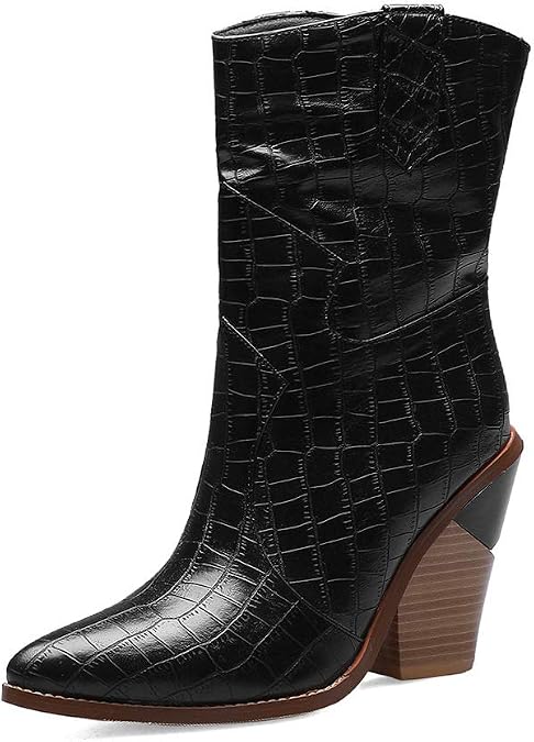 wood heel cowboy boots