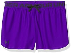 Under Armour girls Play Up Solid Shorts , Purple