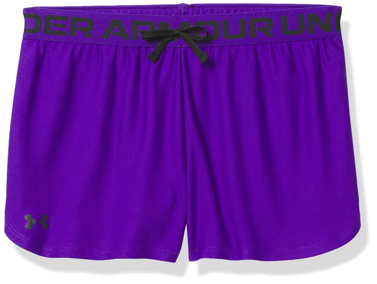 Under Armour girls Play Up Solid Shorts , Purple