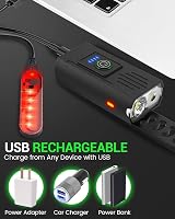 Victoper Bike Lights Front and Back 2025 Upgrade USB Rechargeable IPX4 view 2
