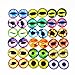 Julie Wang 20pcs Mixed Style Dragon Eyes Glass Cabochon Dome for Adult Crafts Making Jewelry Cameo Pendant Settings 25mm