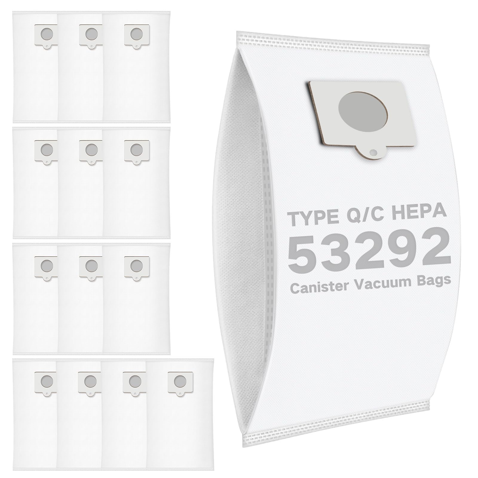 View 1 of 14 Pack 53292 Type Q/C Canister Vacuum Cleaner Bags for Kenmore 200 400 600 700 800 Series Canister Vacuum Cleaners, Compatible with Models 81214,81614,81414,81214,BC4002 Replacement Vacuum Bags
