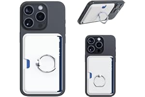 BINOCS Magnetic Phone Wallet with Ring Holder, Sidepush Mag-Safe Card Holder with 360 Degree Adjustable Ring Stand Compatible with iPhone 15/14/13/12 and Pro/ProMax Series