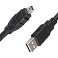 Cuxnoo FireWire IEEE 1394 Cable for Data Transfer, USB to 4-Pin Connectors, 6ft