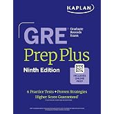 GRE Prep Plus, Ninth Edition (2026): Includes 6 Practice Tests, 1500+ Practice Questions + Online Access to a 500+ Question Bank, Video Tutorials, and Live Class Sessions (Kaplan Test Prep)