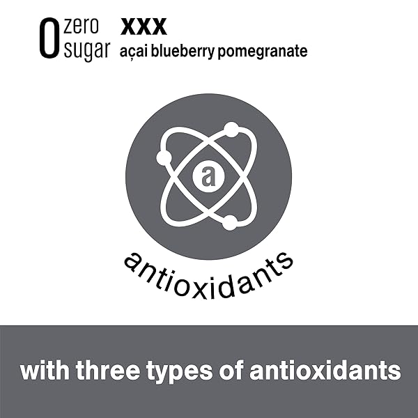 VITAMINWATER XXX ACAI-BLUEBERRY-POMEGRANATE ZERO SUGAR, FLAVORED WATER BEVERAGE, 20 FL OZ BOTTLES, 12 PACK