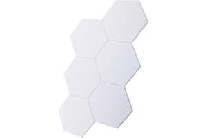 6 Pack Hexagon Acoustic Panels Sound Dampening Panels, Beveled Edge Sound Proof Padding Soundproofing Absorption Panel, 14" x