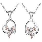 xuaneasytoon Fashion Necklace, 2 Piece Beautiful Mexican Axolotl Necklace for Women
