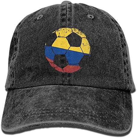 Ruin Colombian Flag Football (2) Basketball Printing Cowboy Hat Fashion Baseball Cap for Men and Women