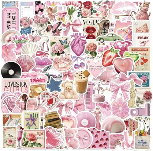Pink Vintage Stickers