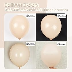 Nude Balloons 12 inch, Beige Latex Balloons 50pcs