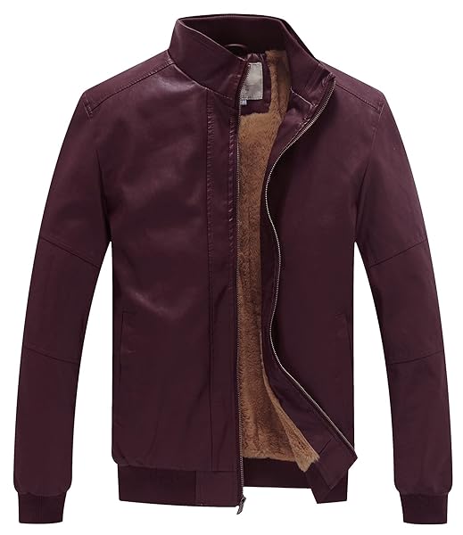 WENVEN MEN’S FAUX FUR JACKET WINTER WARM COATS...