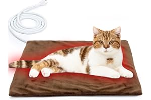 NAMOTEK Pet Heating Pad, Safe Electric Heating Pad for Dogs and Cats Indoor Warming Pad with Auto Constant Temperature 15.7" x 12"