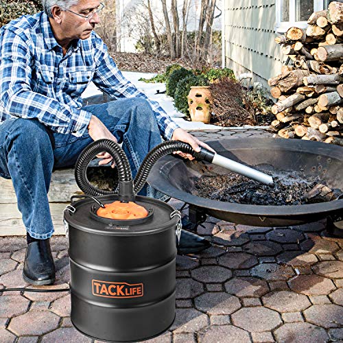 Tacklife Ash Vacuum 5 Gallon 800W Fireplace Vacuum with Blow fonction