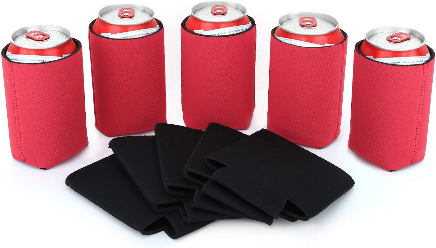 Nuovoware Can Coolers Sleeves Neoprene, [10Pack] Premium Collapsible